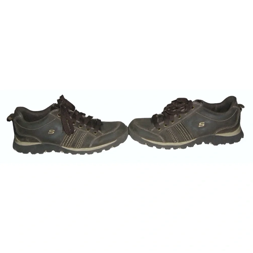 Skechers Sneakers Vintage y2k Brown Leather Chunky Utility Trail Lug Oxford 90's